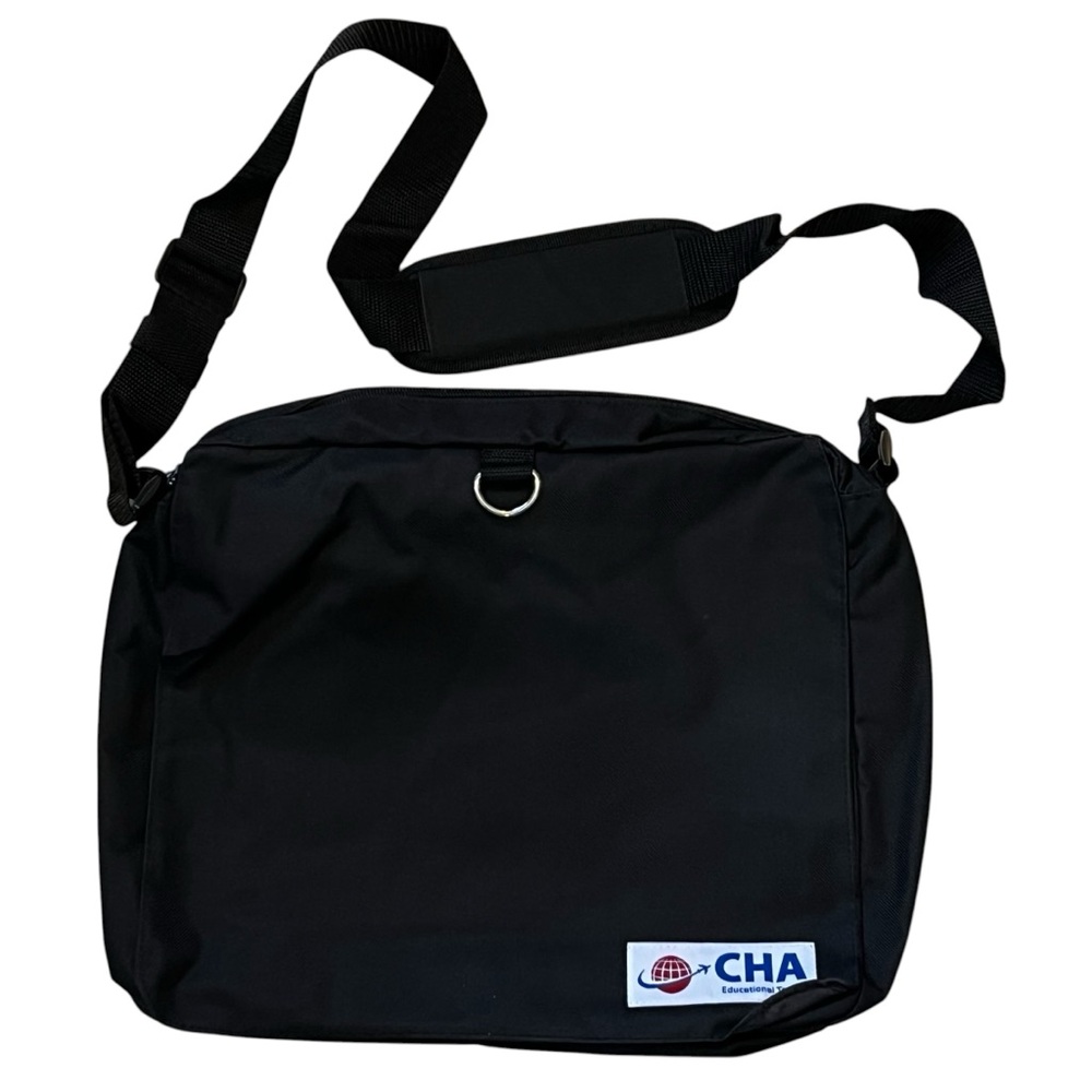 Black Classic Messenger Bag for Men or Women
